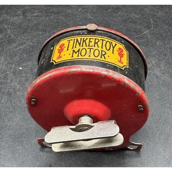 Rare Antique Tin Litho Tinker Toy Windup Motor Works! TO4 - Picture 2 of 10